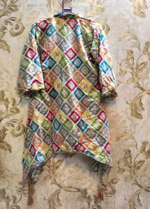 Multicolour Co-ord With Afghani Pant Set.Size 42.