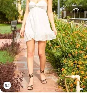 White Backless Frock