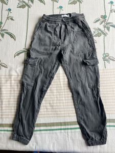 Zara Gray Cargo Pants For 10 Yrs Old