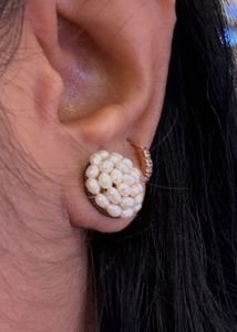Fresh Water Pearl Ball Stud Earrings