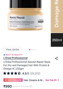 Loreal Paris Professional Absolut Repair Hair Mask