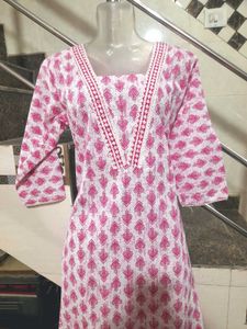 (New)Pink Kurta Co Ord Set
