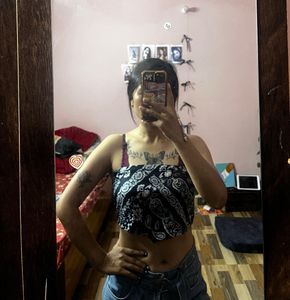 Bandana Design Cute Crop Top