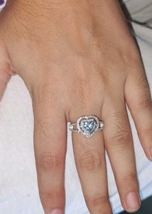 Real 925 Silver Heart Ring