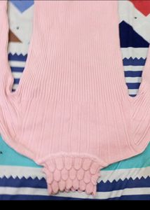 Pink High Neck Top