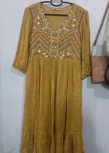 Gown Dress With Mirror Work