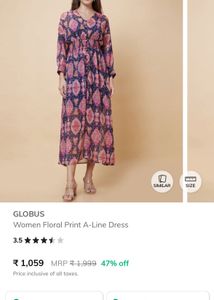 Women Floral Printed A Line Dress