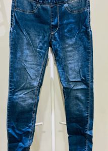Blue Denim Leggings