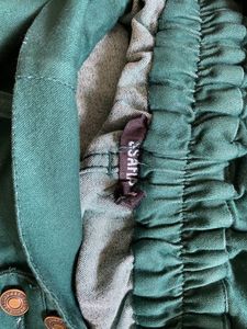 Green Regular Fit High-Rise Clean Pants
