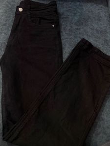 Straight Jet Black Jeans For Women