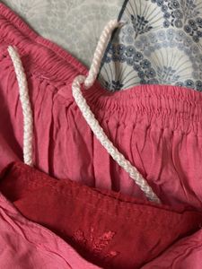 Pink Embroidered Kurta Set