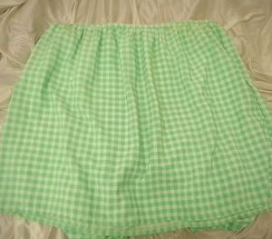 Green Gingham Puff Sleeve Dress