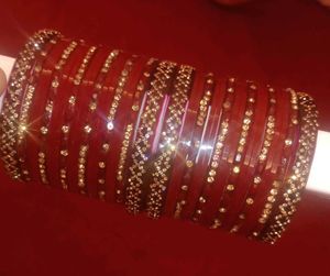 Red &amp; Gold Bangle Set