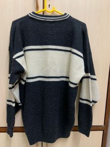 Oversized Striped Knit Sweater