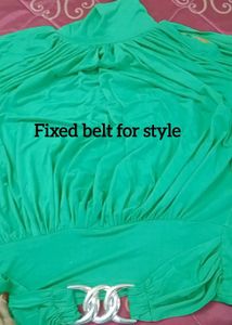 Green Top with Silver Accent