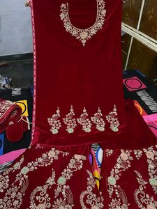 red dabka work grara