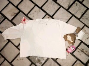 White Blouse with Lace Detail