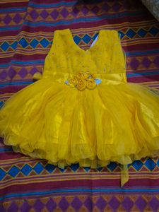 Yellow Tulle Party Dress