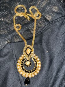 Black Ethnic Earrings &amp; Pendent