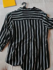 Women Striped Formal Button Down Shirt