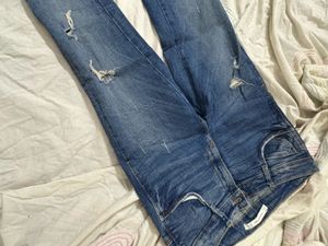 Zara Ripped Blue Denim Jeans