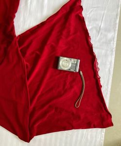 Amber Red Lace Detail Slip Dress