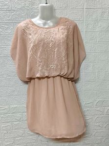 Tops &amp; Dresses For Rs.99/ Peach Embroidery Dress