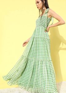 Pink Checked Summer Dress