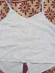 White Sleeveless Tank Top