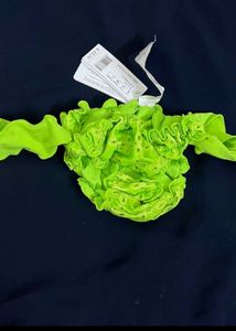 Lime Green Bikini Top - size S XS