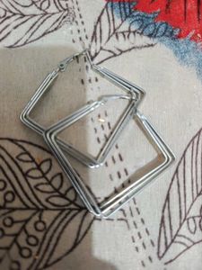 Geometric Square Hoop Earrings