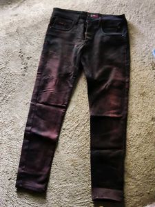 Burgundy Denim Jeans