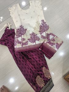 Cotton Kurti Patiyala With Dupatta Dress