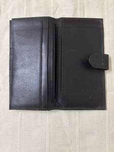 Genuine Leather Black Ladies Wallet