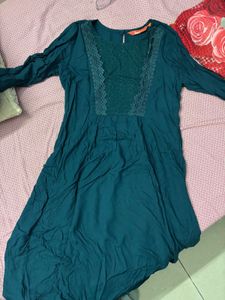 Elegant Teal Tunic Top