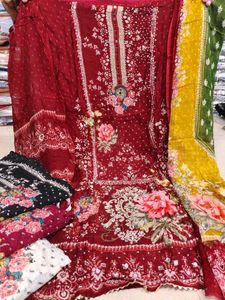 Suit Material handwork Digital print