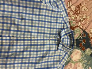 Blue &amp; White Checkered Shirt