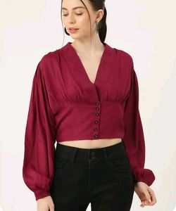 Chic Maroon Crop Top
