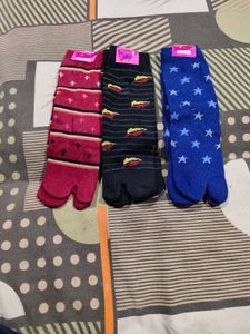 Colorful Toe Socks - Set of 3