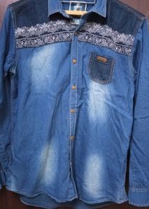 Unisex Denim Shirt with Design