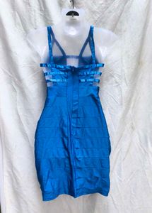 I. Blue Mini Bodycon Dress