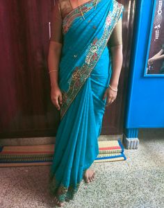 Designer Saree With Stiched Blouse