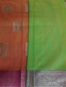 New ORANGE BANARASI SILK SAREE