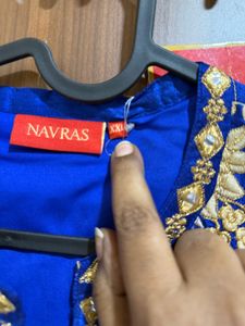 Navras Blue Anarkali Kurti XXL Size With Tag