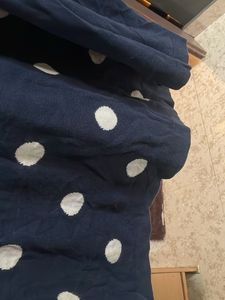 Navy Polka Dot Top