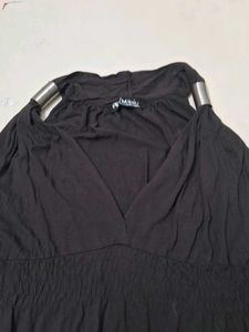 Brown Halter Dress With Unique Sleeve Adjuster