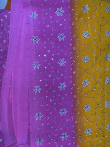 Yellow &amp; Pink Saree