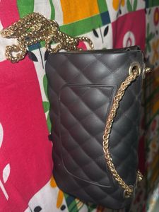 Black Quilted Party Shoulder Bag