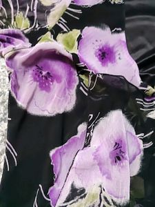 black print top With Free Gift