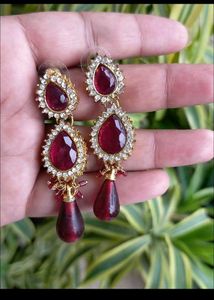 Red Drop Earrings